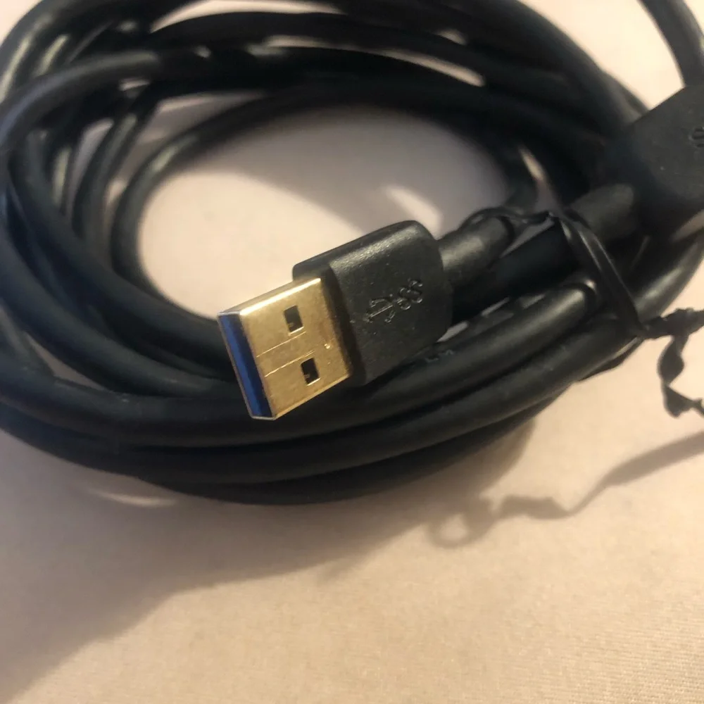 10 ft. Black USB to USB Extension Cable: Male to Female (NEW)